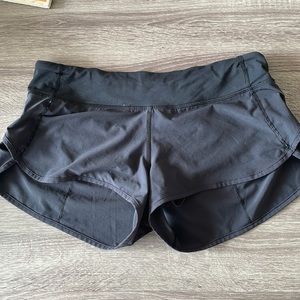 Lululemon black running shorts